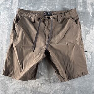 686 Everywhere Shorts Mens 32 Brown Chino Athleisure Performance Hybrid Gorpcore